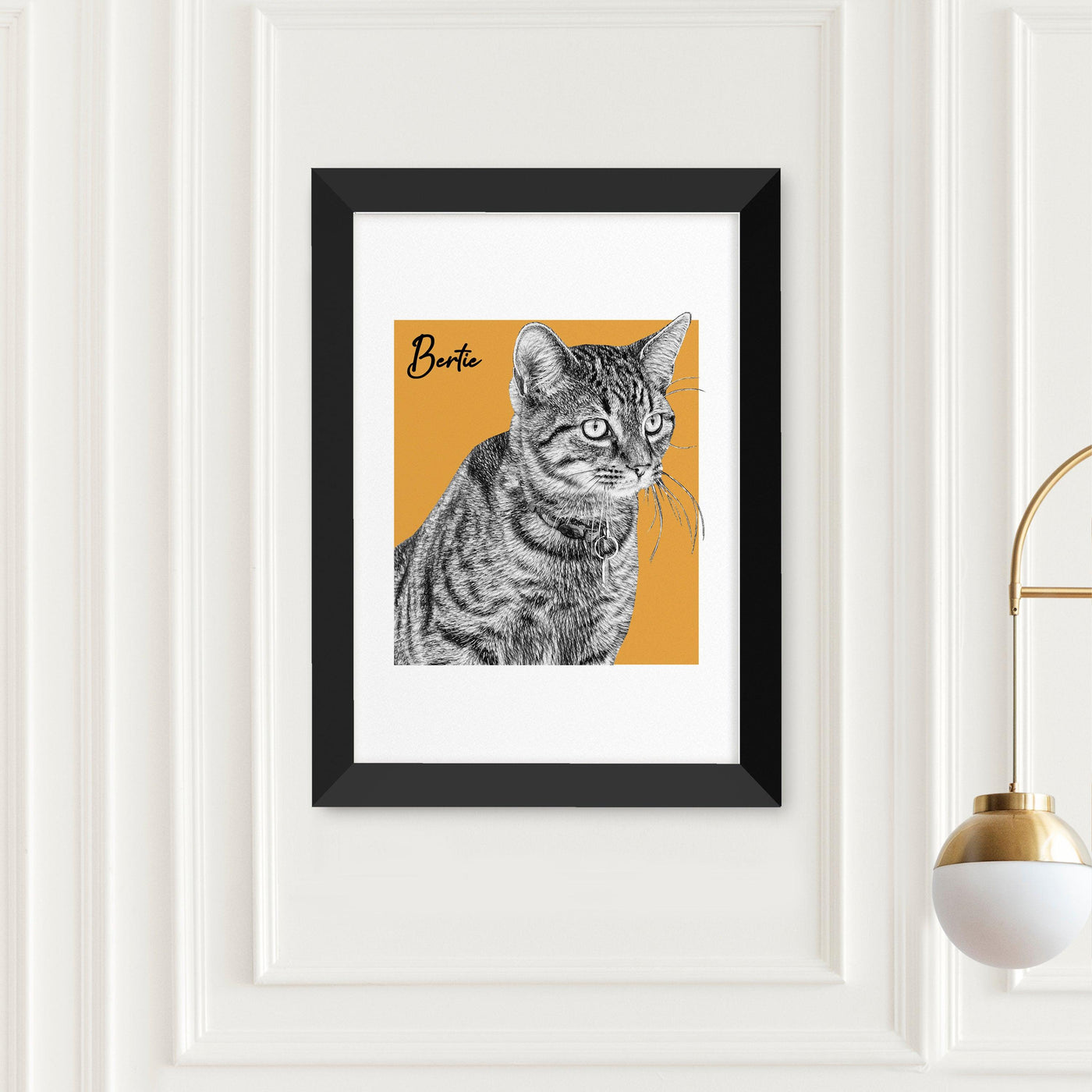 Personalised Pet Portrait Sketch A4 Print - Shop Personalised Gifts