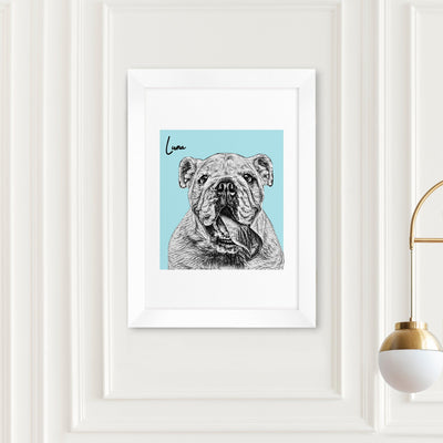 Personalised Pet Portrait Sketch A4 Print - Shop Personalised Gifts