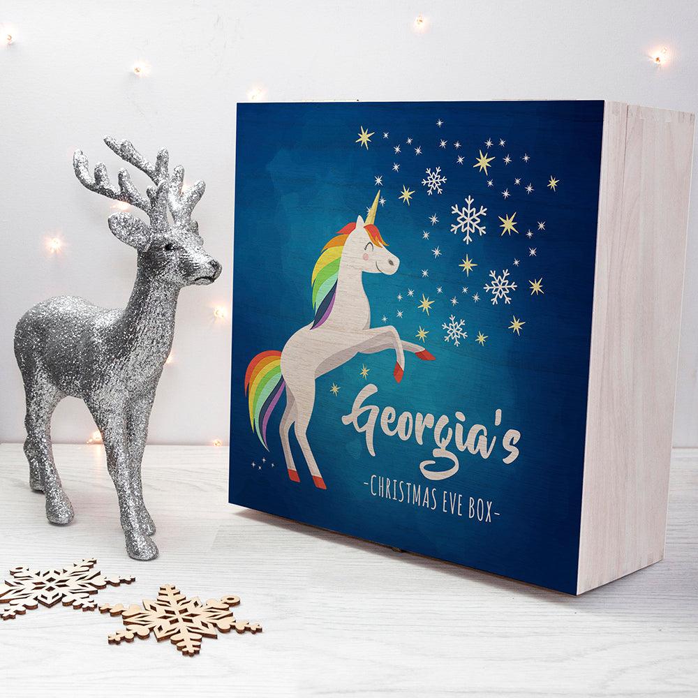 Personalised Rainbow Unicorn Christmas Eve Box - Shop Personalised Gifts