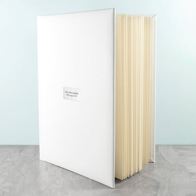 Personalised White Italian Leather Photo Album