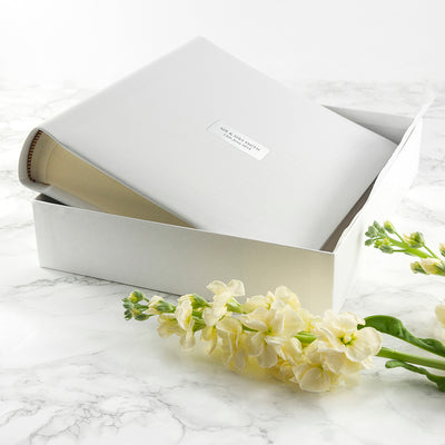 Personalised White Italian Leather Photo Album