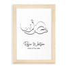 Personalised Line Art Sleeping Baby Print Wall Art - Shop Personalised Gifts