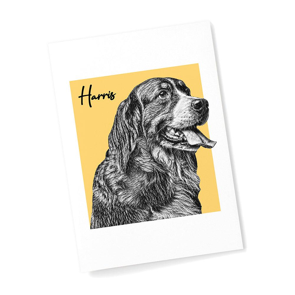 Personalised Pet Portrait Sketch A4 Print - Shop Personalised Gifts