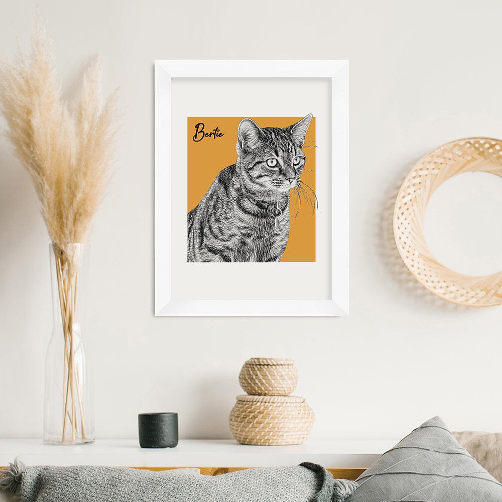 Personalised Pet Portrait Sketch A2 Print - Shop Personalised Gifts