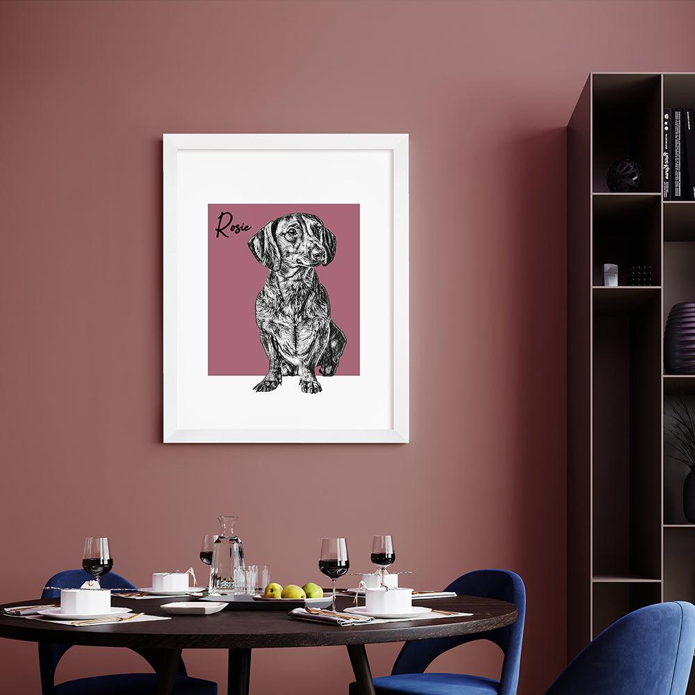 Personalised Pet Portrait Sketch A4 Print - Shop Personalised Gifts