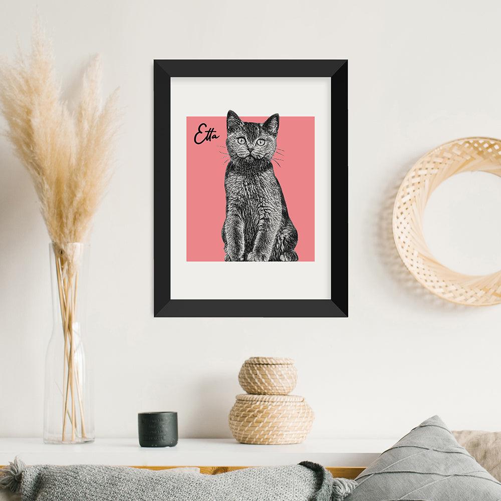 Personalised Pet Portrait Sketch A2 Print - Shop Personalised Gifts